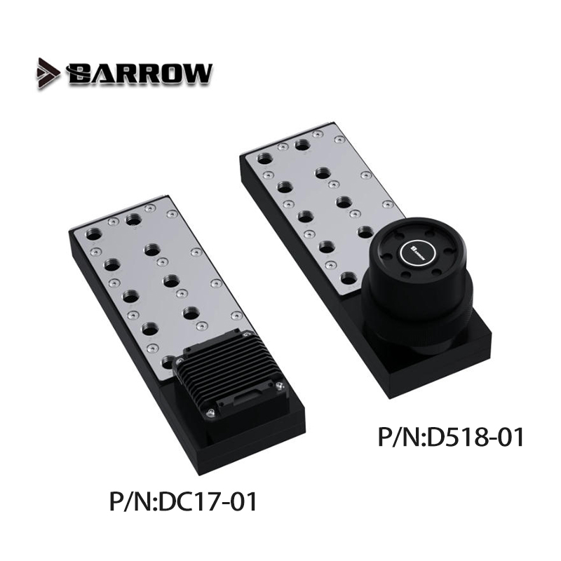 Integrated Pump Reservoir Distro Plate - バロー ステンレス鋼 POM ディストロプレート/ボード PC用マルチグラフィッククーラー/ハードホースチューブ対応/一体型D5ポンプ DC17-01