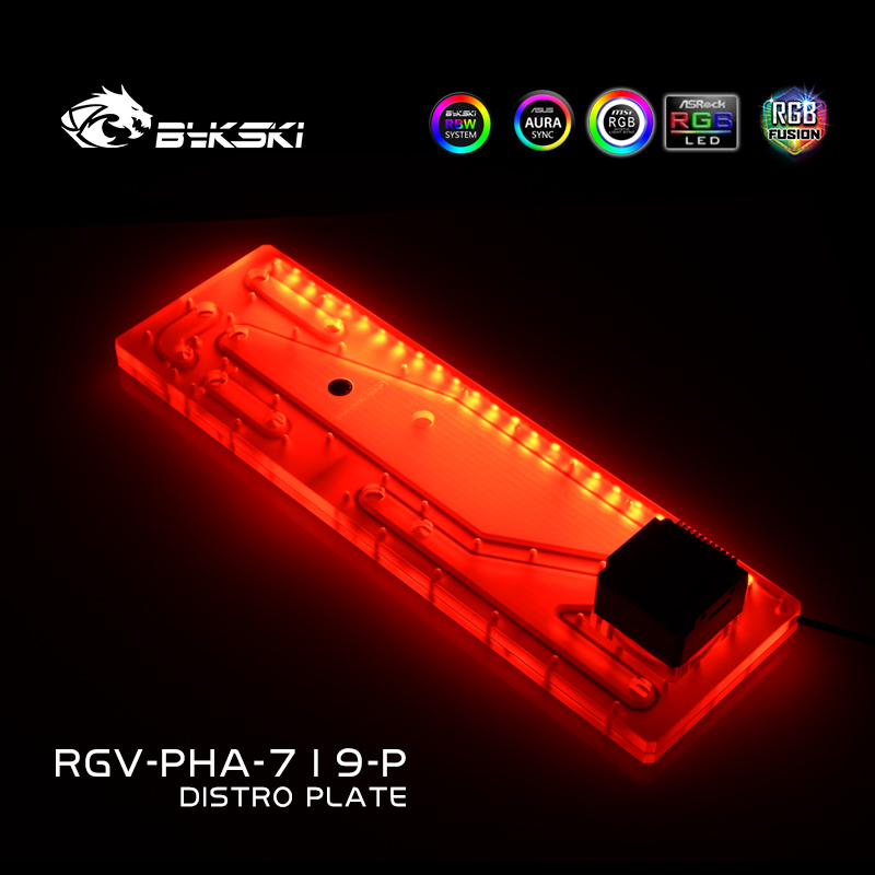 Distro Plate Ddc Pump Combo - BYKSKI RGV-PHA-719-P アクリルタンクは、PHANTEKS 719LTG ケースコンピュータケース/コンボ DDC
