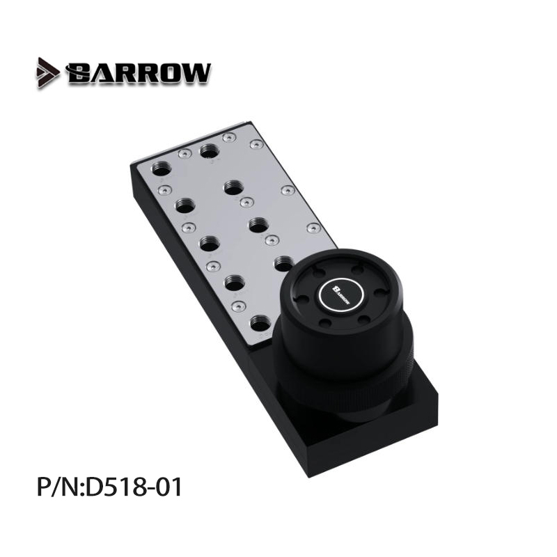 Integrated Pump Reservoir Distro Plate - Barrow DC17-01 ステンレス鋼POMディストロプレート/ボード PCマルチグラフィッククーラー用/ハードホースチューブ対応/一体型D5ポンプ