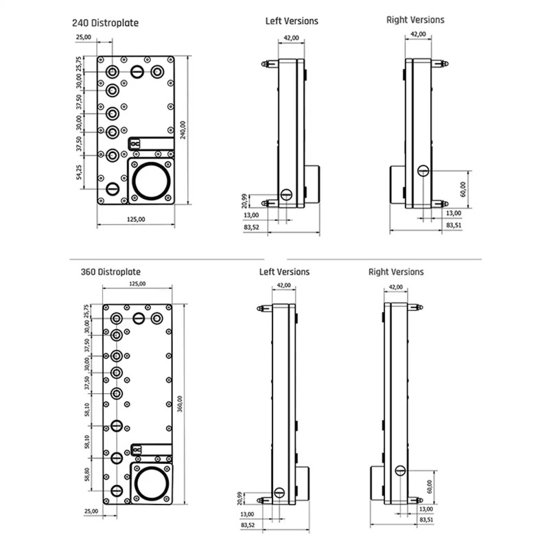 アルファクール コア ディストロ プレート 240/360  - Integrated Pump Reservoir Distro Plate のレビューと価格